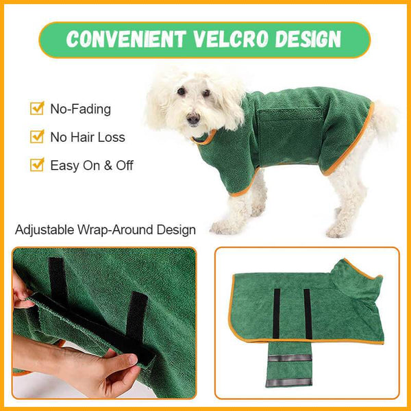 Petco Shop™ Microfiber Pet Bathrobe Comfort
